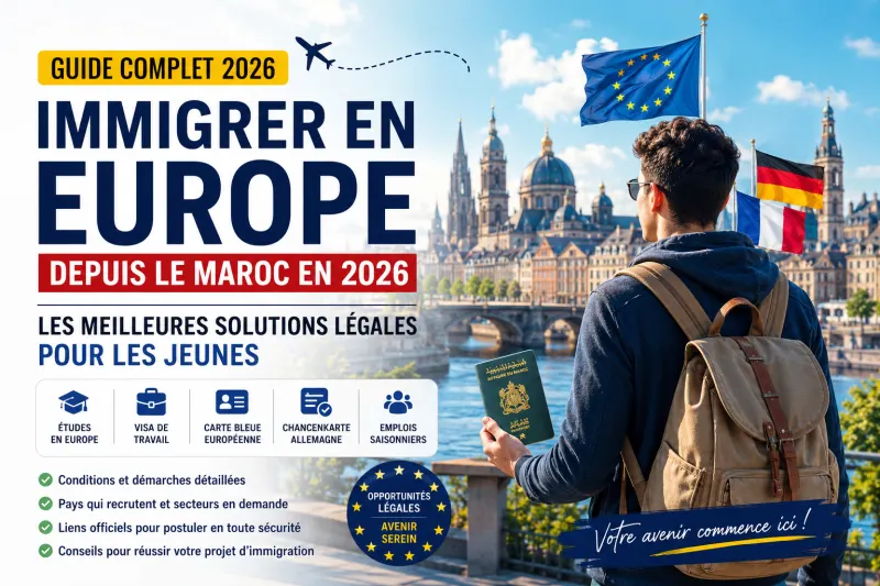 Immigrer en Europe depuis le Maroc en 2026 : guide complet des voies légales