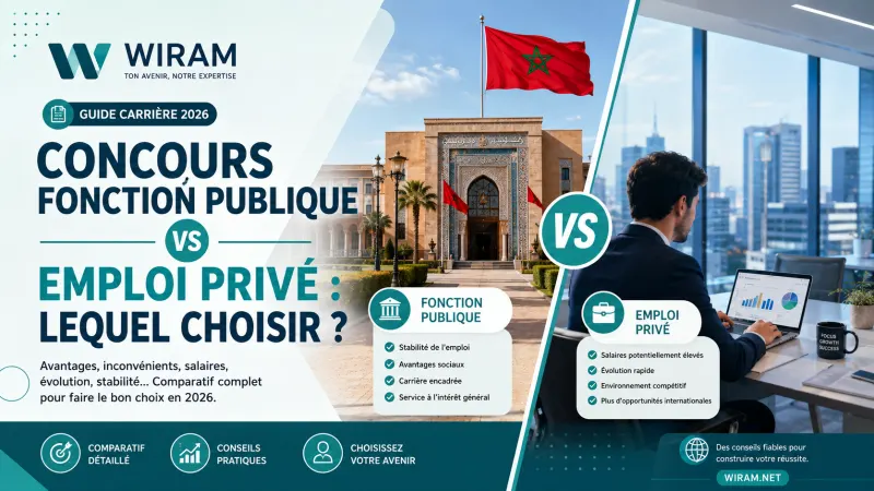 Concours fonction publique vs emploi privé : lequel choisir au Maroc en 2026 ?