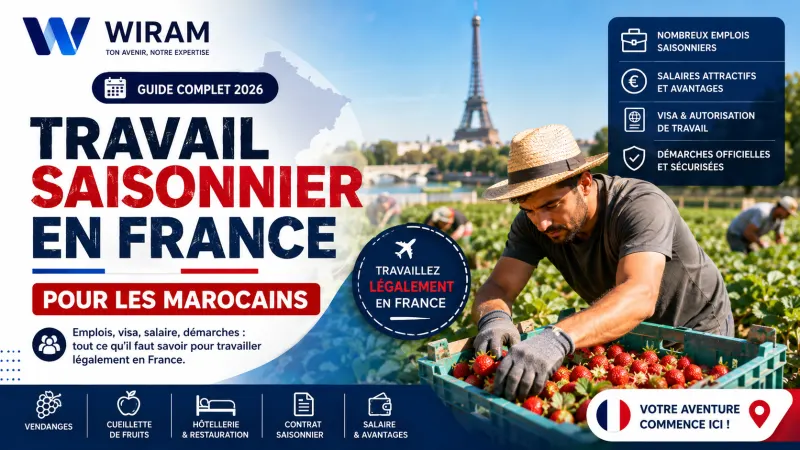 Travail saisonnier en France pour les Marocains en 2026 : emplois, visa, salaire et démarches