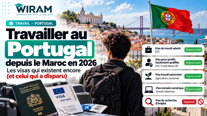 Travailler au Portugal depuis le Maroc en 2026 : les visas qui existent encore (et celui qui a disparu)