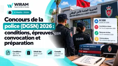Concours de la police (DGSN) 2026 : conditions, épreuves, convocation et préparation